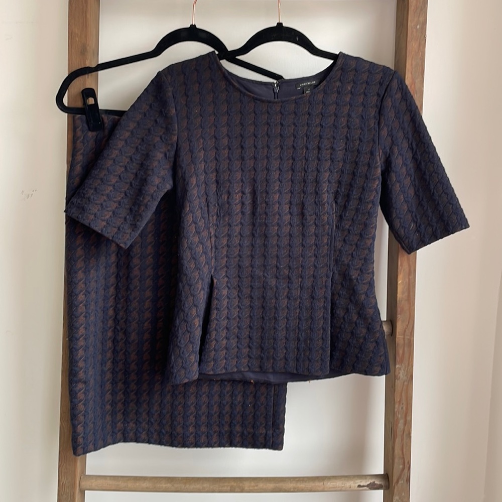 Ann Taylor peplum top and skirt set